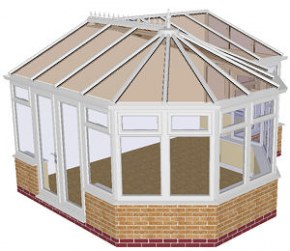 Dwarf wall DIY P shape Conservatory 28