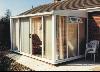 White PVCu lean to conservatory