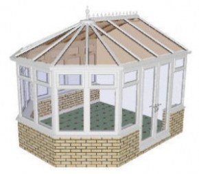 Dwarf wall DIY Victorian Conservatory 41