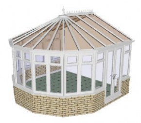 Dwarf wall DIY Victorian Conservatory 5 bay 44